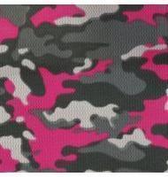 Camouflage Print Dimple Mesh Fuchsia